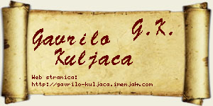 Gavrilo Kuljača vizit kartica